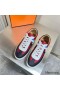 Hermes Boomerang Sneakers In Multicolore Bordeaux Leather