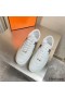 Hermes Boomerang Sneakers In Multicolore White Leather