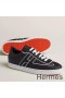 Hermes Boomerang Sneakers In Noir Epsom Calfskin