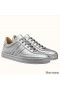Hermes Boomerang Sneakers In Silver Epsom Leather