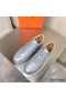 Hermes Boomerang Sneakers In Silver Epsom Leather