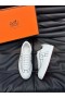 Hermes Boomerang Sneakers In White Epsom Calfskin