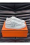 Hermes Boomerang Sneakers In White Epsom Calfskin