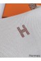 Hermes Bride - a - Brac Large Case in Ecru Canvas with Brown Zigzag Motifs