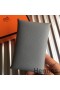 Hermes Calvi Card Holder In Blue Lin Epsom Leather