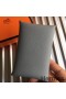Hermes Calvi Card Holder In Blue Lin Epsom Leather