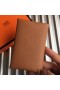 Hermes Calvi Card Holder In Gold Epsom Leather