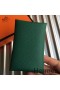 Hermes Calvi Card Holder In Green Epsom Leather