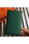 Hermes Calvi Card Holder In Green Epsom Leather