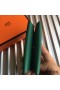 Hermes Calvi Card Holder In Green Epsom Leather