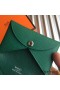 Hermes Calvi Card Holder In Green Epsom Leather