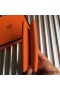 Hermes Calvi Card Holder In Orange Epsom Leather