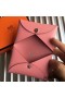 Hermes Calvi Card Holder In Pink Epsom Leather