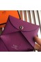 Hermes Calvi Card Holder In Purple Epsom Leather