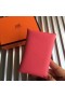 Hermes Calvi Card Holder In Rose Azalee Epsom Leather