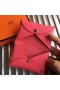 Hermes Calvi Card Holder In Rose Azalee Epsom Leather