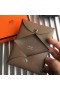 Hermes Calvi Card Holder In Taupe Epsom Leather