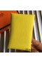 Hermes Calvi Card Holder In Yellow Epsom Leather