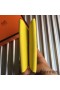 Hermes Calvi Card Holder In Yellow Epsom Leather