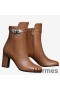 Hermes Camel Joueuse Ankle Boots