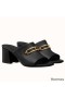 Hermes Camilla Mules 60MM In Black Calfskin