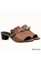 Hermes Candy 40mm Sandals In Brown Calfskin
