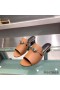 Hermes Candy 40mm Sandals In Brown Calfskin