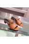 Hermes Candy 40mm Sandals In Brown Calfskin