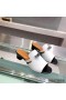 Hermes Candy 40mm Sandals In White Calfskin
