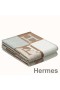 Hermes Caramel Echecs Et Trames Blanket