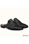 Hermes Catena Mules In Black Calfskin