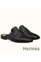 Hermes Catena Mules In Black Calfskin