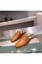Hermes Catena Mules In Brown Calfskin