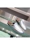Hermes Catena Mules In Silver Metallic Calfskin