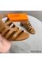 Hermes Celena Sandals 50mm In Brown Calfskin