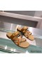 Hermes Claire Sandals In Brown Calfskin