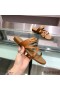 Hermes Claire Sandals In Brown Calfskin