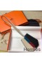 Hermes Clochette Cles Grand Tressage Charm In White/Black