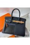 Hermes Colormatic Birkin 30 Bag in Blue Nuit, Black and Chai Swift Leather