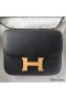 Hermes Constance 1 - 18 Mirror Bag In Black Epsom Calfskin