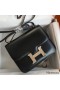 Hermes Constance 18 Handmade Bag In Black Box Calf Leather