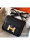 Hermes Constance 18 Handmade Bag In Black Epsom Leather