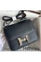 Hermes Constance 18 Handmade Bag In Black Swift Calfskin