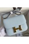 Hermes Constance 18 Handmade Bag In Blue Brume Epsom Calfskin
