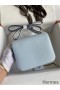 Hermes Constance 18 Handmade Bag In Blue Brume Epsom Calfskin