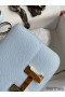 Hermes Constance 18 Handmade Bag In Blue Brume Epsom Calfskin