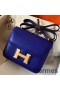 Hermes Constance 18 Handmade Bag In Blue Electric Epsom Leather