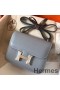 Hermes Constance 18 Handmade Bag In Blue Lin Epsom Leather