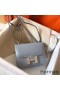 Hermes Constance 18 Handmade Bag In Blue Lin Epsom Leather