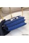 Hermes Constance 18 Handmade Bag In Blue Ostrich Leather
